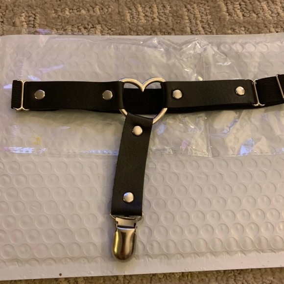 Best seller! Black leather leg harness - Picture 4 of 4